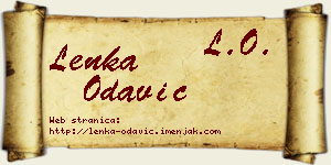 Lenka Odavić vizit kartica
